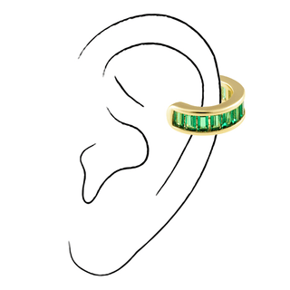 Peyton Cz Ear Cuff Emerald - Boutique Bella BellaEarring