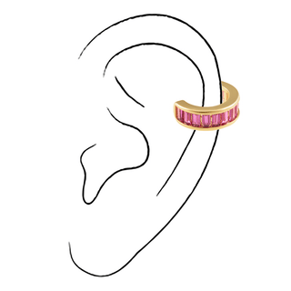Peyton Cz Ear Cuff Red - Boutique Bella BellaEarring