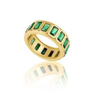Peyton Emerald Band Ring - Boutique Bella BellaRing