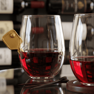 Pickleball Stemless Wine Glasses Set Of 2 Stuck In The Glass Pickle Ball Cocktail Glassware Player E - Boutique Bella Bella