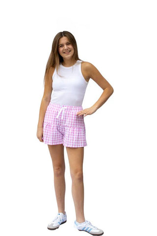 Picnic Whirl Skorts - Pink - Boutique Bella BellaSkort