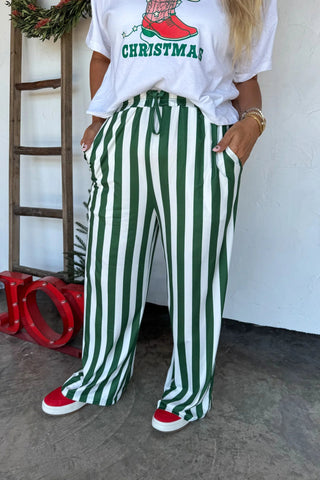 Pine Striped Pants - Boutique Bella Bellapants