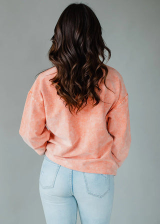 Pink Acid Wash Sunshine Sweatshirt - Boutique Bella BellaSweatshirt