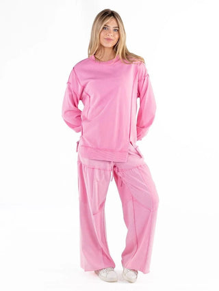Pink All Day Mineral Wash Pants - Boutique Bella BellaPants