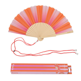 Pink and Orange Striped Fan - Boutique Bella BellaFan