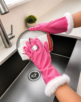 Pink and Pearly Kitchen Cleaning Gloves - Boutique Bella BellaKitchen Gloves