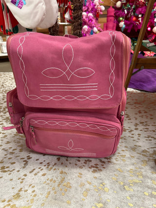 Pink Boot Stitch Backpack - Boutique Bella Bellabackpack