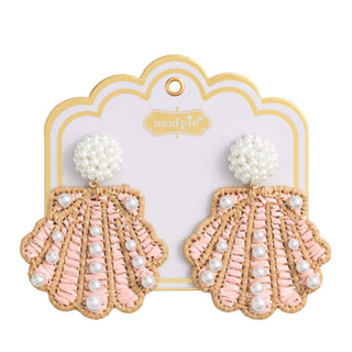 Pink Coastal Beaded Earrings - Boutique Bella BellaEarrings