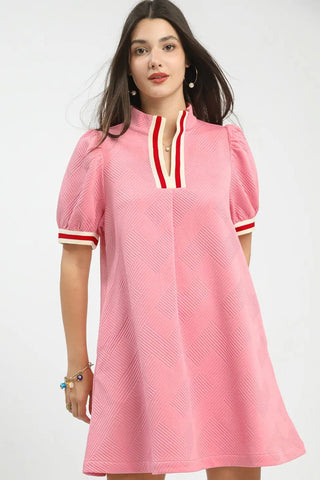 Pink Crush Jacquard Mini - Boutique Bella BellaDress