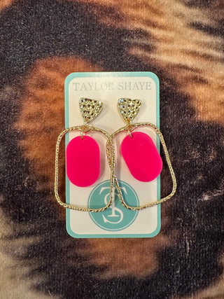 Pink Drop Earrings - Boutique Bella BellaEarrings