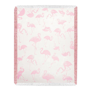 Pink Flamingo Toss Rayon Throw - Boutique Bella BellaThrow Blanket