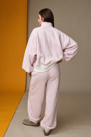 Pink Gingham Jogger Pants - Boutique Bella BellaJoggers