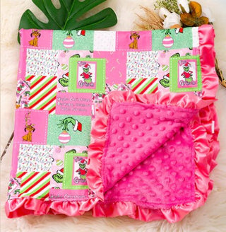 Pink Grinch Infant/Toddler Comfy Blanket - Boutique Bella BellaKids