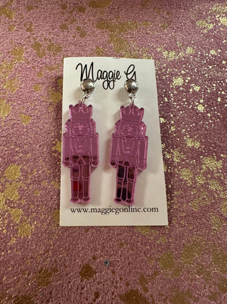 Pink Nutcracker Acrylic Earrings - Boutique Bella Bellaacrylic Earrings