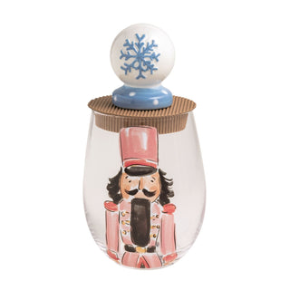 Pink Nutcracker Wine Glass & Stopper Set - Boutique Bella BellaChristmas
