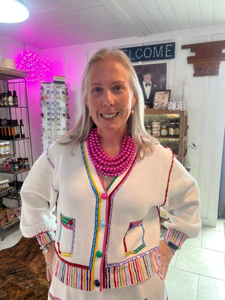 Pink Pearl Drawn To You Necklace - Boutique Bella BellaBeaded Necklace