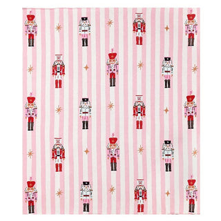 Pink Peppermint Nutcracker Luxe Blanket - Boutique Bella BellaThrow Blanket