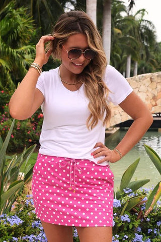 Pink Polka Dot Skort - Boutique Bella BellaSkort