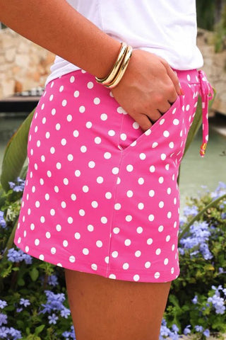 Pink Polka Dot Skort - Boutique Bella BellaSkort