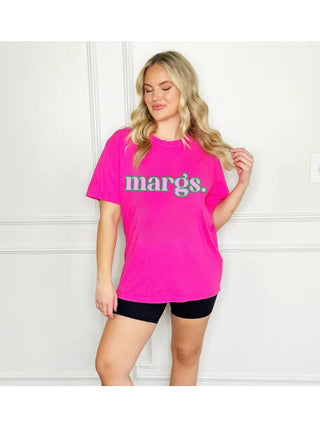 Pink Puff Margs Tee - Boutique Bella BellaTops