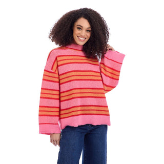 Pink Quinnie Turtleneck Sweater - Boutique Bella BellaSweater