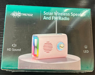 Pink Solar Wireless Speaker & FM Radio - Boutique Bella BellaElectronics