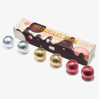 Hot Chocolate Bombs Set Of 6 3 Flavors Of White Fudge Brownie Strawberry Chocolates Delicious Cocoa