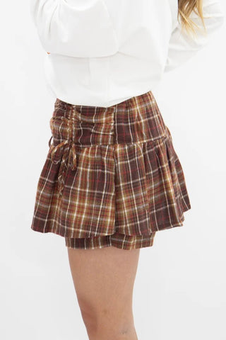 Plaid Fannel Skort - Boutique Bella BellaSkort