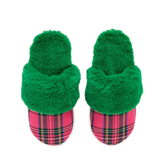 Plaid & Pampered Slippers - Pink - Boutique Bella Bellaslippers
