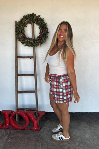 Plaid Printed Shorts - Boutique Bella Bellashorts