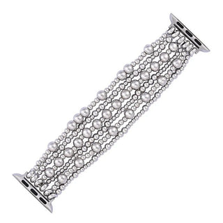 Platinum Demure Stretch Apple Watch Strap - Boutique Bella BellaApple Watch Band