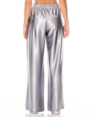 Platinum Shine Satin Joggers - Boutique Bella BellaJoggers