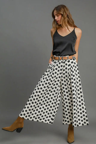 Playful Polka Wide Leg Pants - Boutique Bella Bellawide leg pants