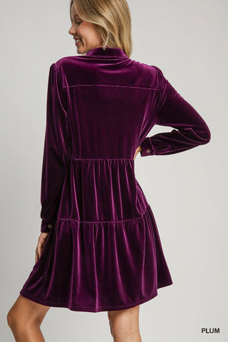 Plum Long Sleeve Dress - Boutique Bella BellaDress