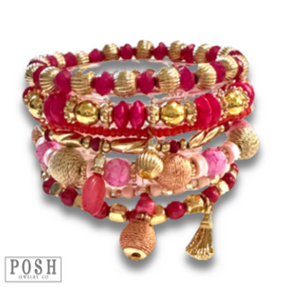 Pink mix bracelet set - LC