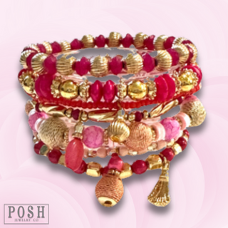 Pink mix bracelet set - LC