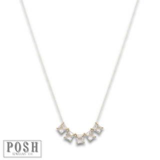Rhinestone squares necklace - LC