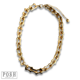 Large link chunky gold chain necklace - LC