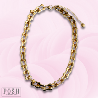 Large link chunky gold chain necklace - LC