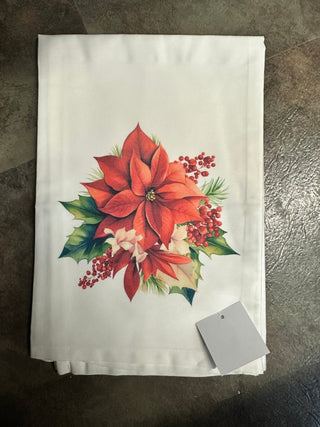 Poinsettia & Berries Tea Towel - Boutique Bella BellaTea Towel