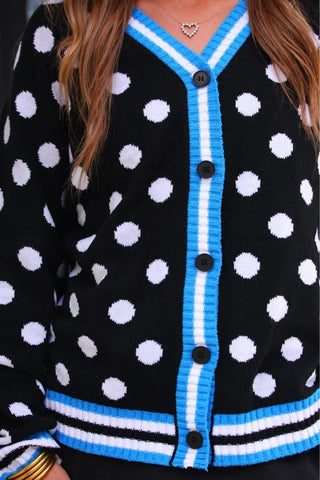 Polka Dot Knit Cardigan *Pre-Order* - Boutique Bella BellaCardigan