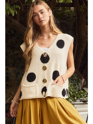 Polka Dot Perfection Sweater Vest - Boutique Bella BellaSweater Vest