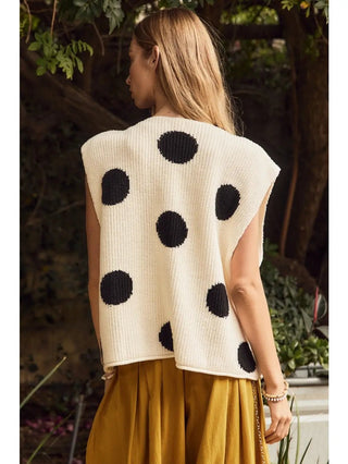 Polka Dot Perfection Sweater Vest - Boutique Bella BellaSweater Vest