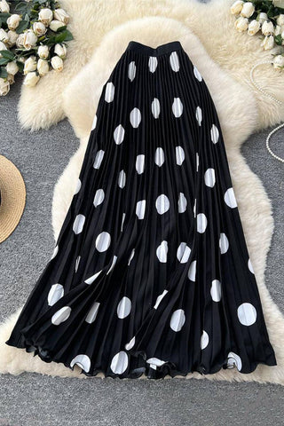 Polka Dot Pleated Skirt - Boutique Bella BellaSkirt