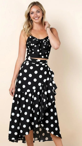 Polka Dot Print Multi Use Wrap Skirt - Boutique Bella BellaSkirt