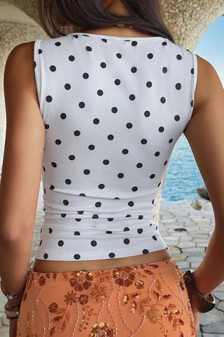 Polka Dot Sleeveless Tank Top - Boutique Bella BellaTank Top