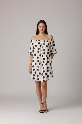 Polka Dot Woven Min Dress - Boutique Bella BellaDress
