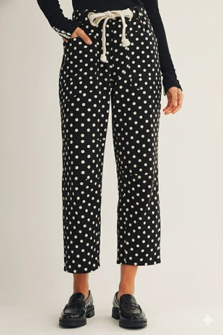 Polka Dots String Barrel Pants - Boutique Bella BellaPants