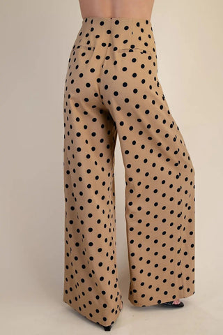 Polka Muse Camel Pants - Boutique Bella BellaPANTS