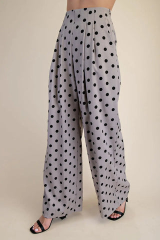 Polka Muse Grey Pants - Boutique Bella BellaPants